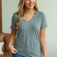 IN STOCK Olivia Tee - Charcoal | Women's Short Sleeve