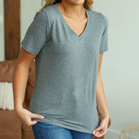 IN STOCK Olivia Tee - Charcoal | Women's Short Sleeve