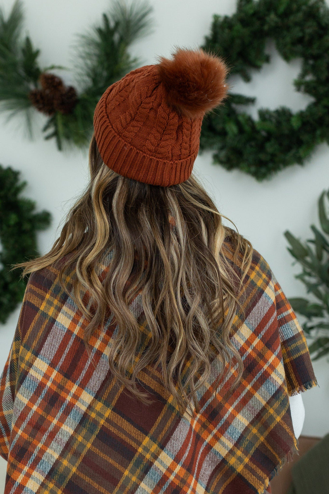 IN STOCK Bella Braid Beanie - Rust  | Women&