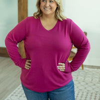 IN STOCK Leah Long Sleeve Top - Magenta | Women's Casual Top FINAL SALE