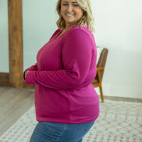 IN STOCK Leah Long Sleeve Top - Magenta | Women's Casual Top FINAL SALE