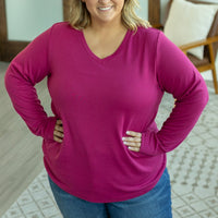 IN STOCK Leah Long Sleeve Top - Magenta | Women's Casual Top FINAL SALE