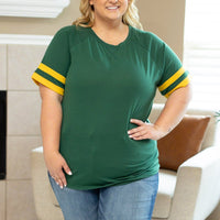 IN STOCK Kylie Tee - Green Bay Green and Yellow