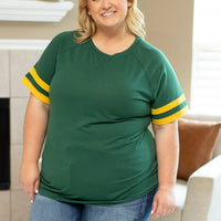 IN STOCK Kylie Tee - Green Bay Green and Yellow