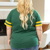 IN STOCK Kylie Tee - Green Bay Green and Yellow