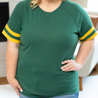 IN STOCK Kylie Tee - Green Bay Green and Yellow