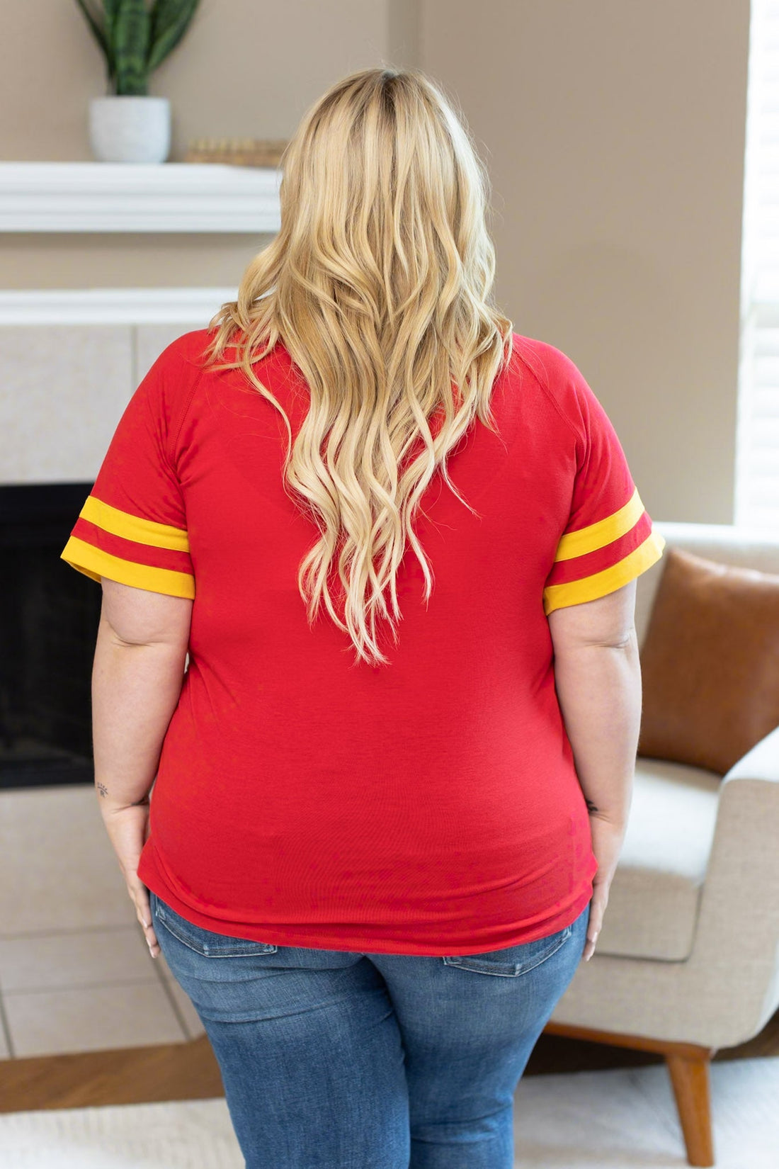 IN STOCK Kylie Tee - Kansas City Red and Yellow FINAL SALE