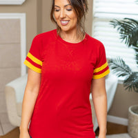 IN STOCK Kylie Tee - Kansas City Red and Yellow FINAL SALE