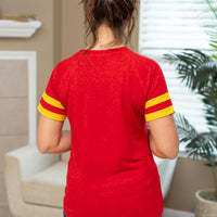 IN STOCK Kylie Tee - Kansas City Red and Yellow FINAL SALE