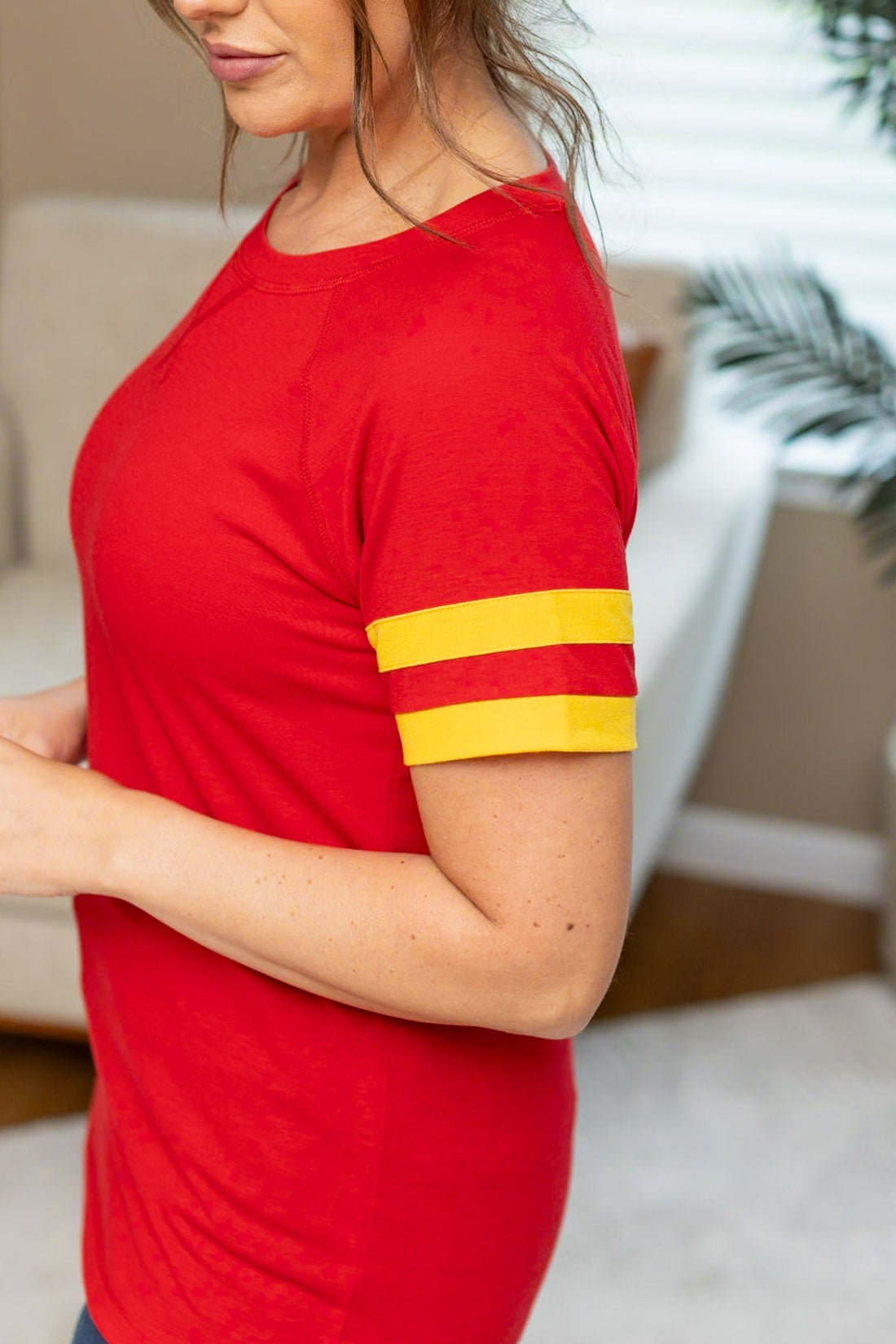 IN STOCK Kylie Tee - Kansas City Red and Yellow FINAL SALE