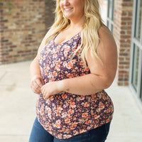 IN STOCK Luxe Crew Tank - Navy Floral Mix | Women's Tank Top FINAL SALE