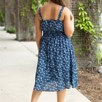 IN STOCK Cassidy Midi Dress - Blue Floral Mix | Women’s Dress FINAL SALE