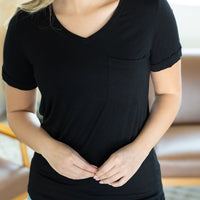 Sophie Pocket Tee - Black | Women's Short Sleeve