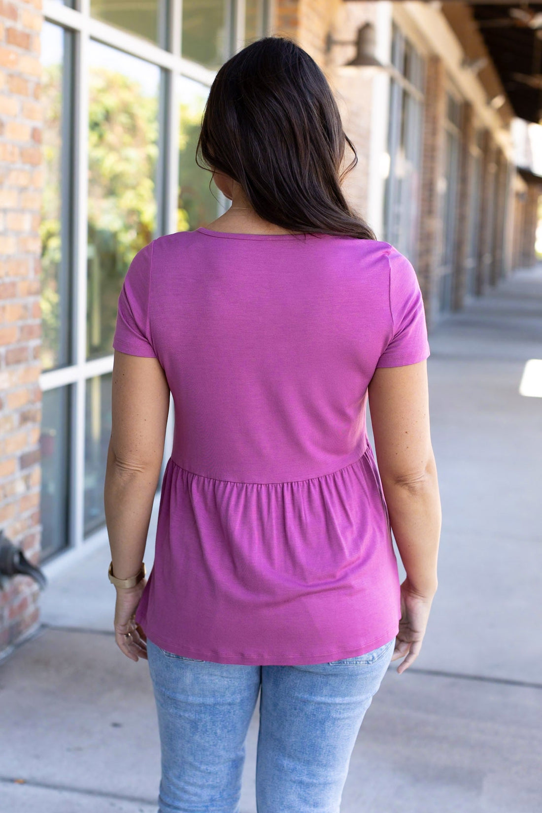 IN STOCK Sarah Ruffle Short Sleeve - Orchid | Women&