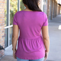 IN STOCK Sarah Ruffle Short Sleeve - Orchid | Women's Top