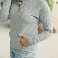 IN STOCK Hannah Pocket Pullover - Grey