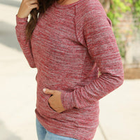 IN STOCK Hannah Pocket Pullover - Red