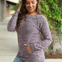 IN STOCK Hannah Pocket Pullover - Purple