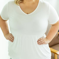 IN STOCK Sarah Ruffle Short Sleeve - Ivory | Women's Top