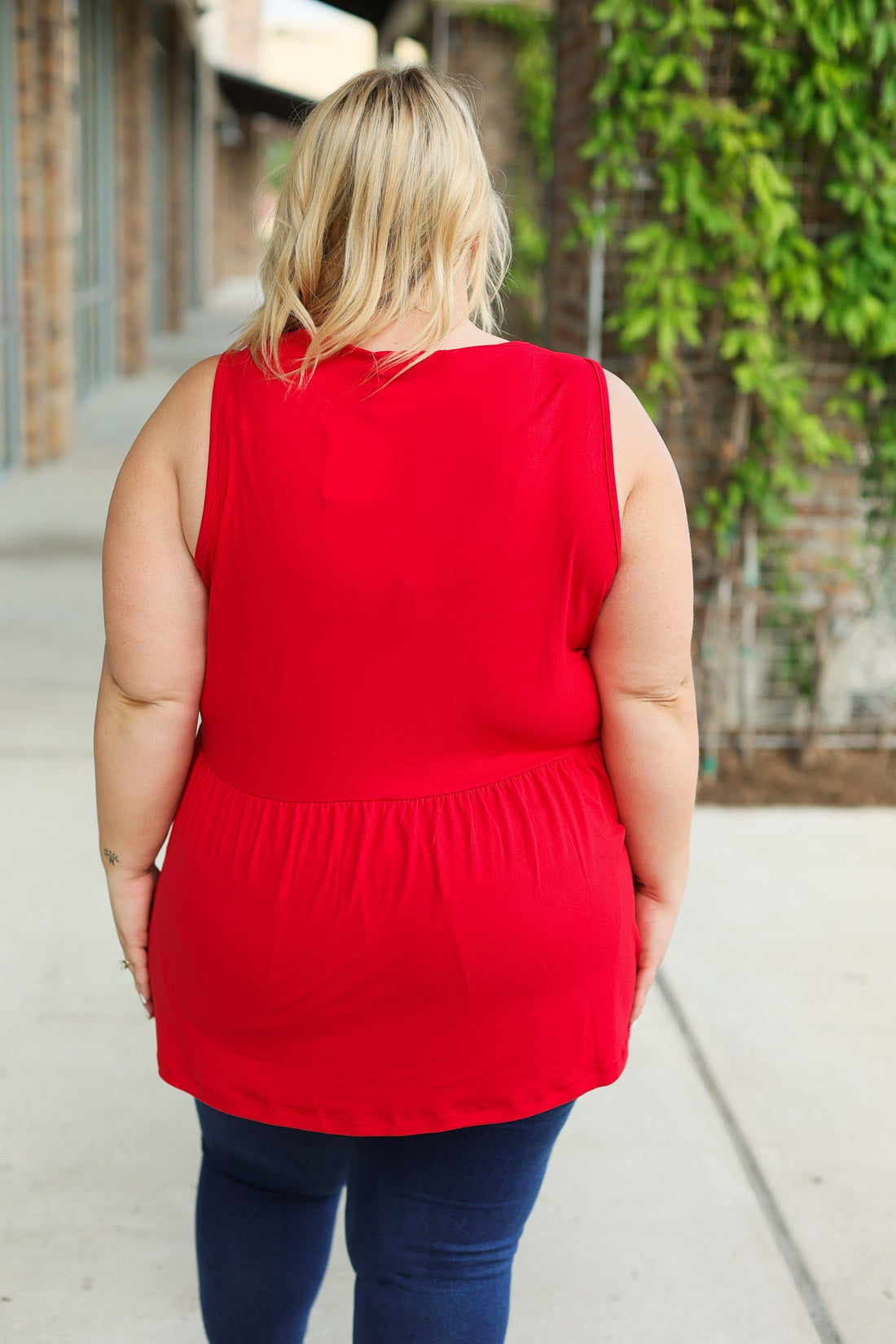 IN STOCK Renee Ruffle Tank - Red | Women&