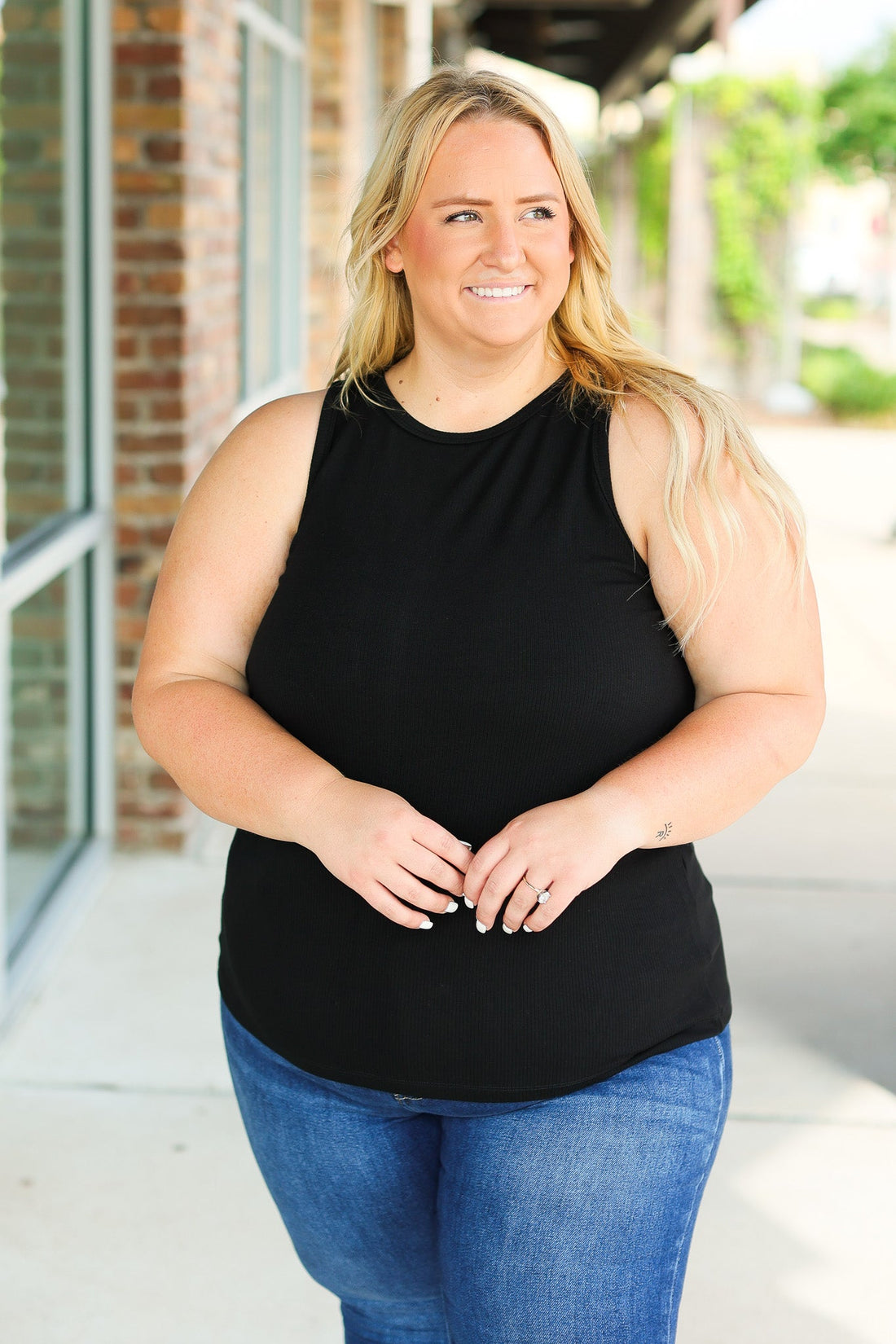 IN STOCK Tara Ribbed Tank - Black | Women&