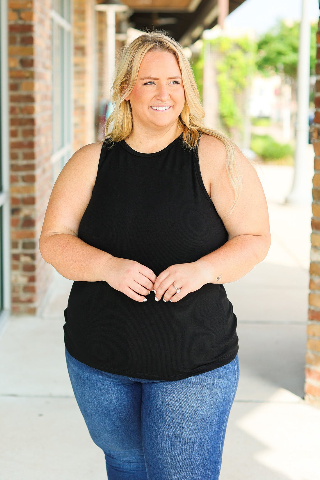 IN STOCK Tara Ribbed Tank - Black | Women&