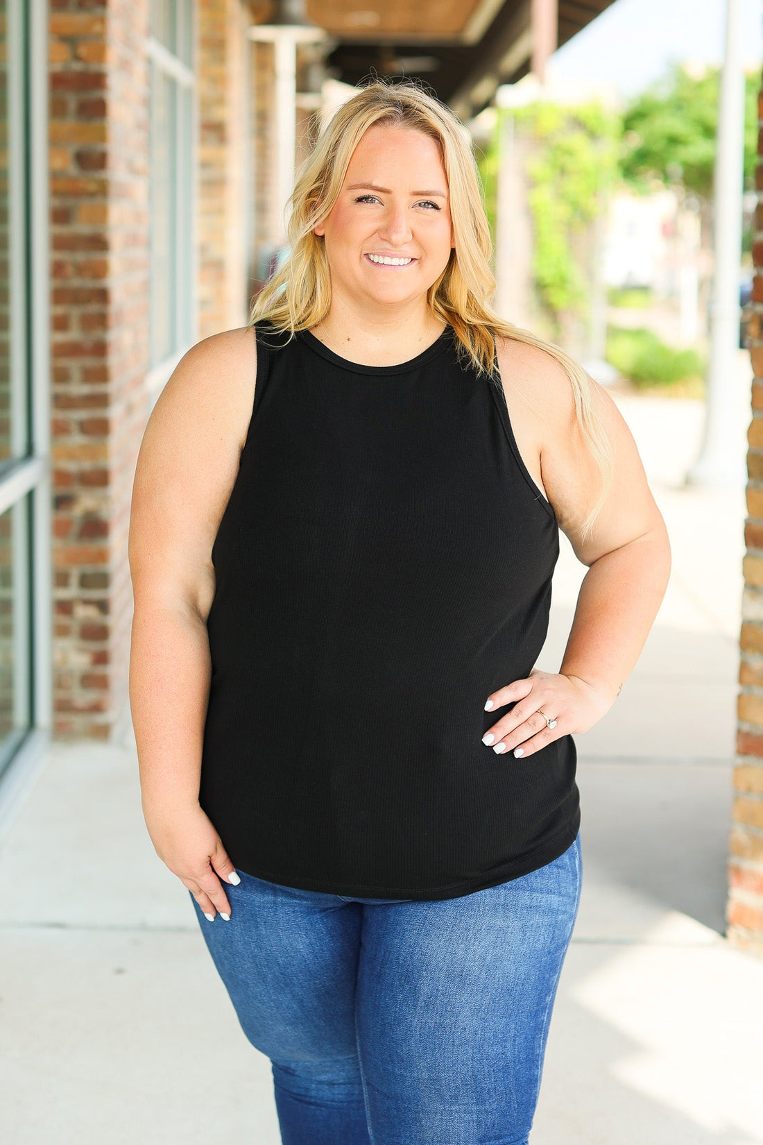 IN STOCK Tara Ribbed Tank - Black | Women&