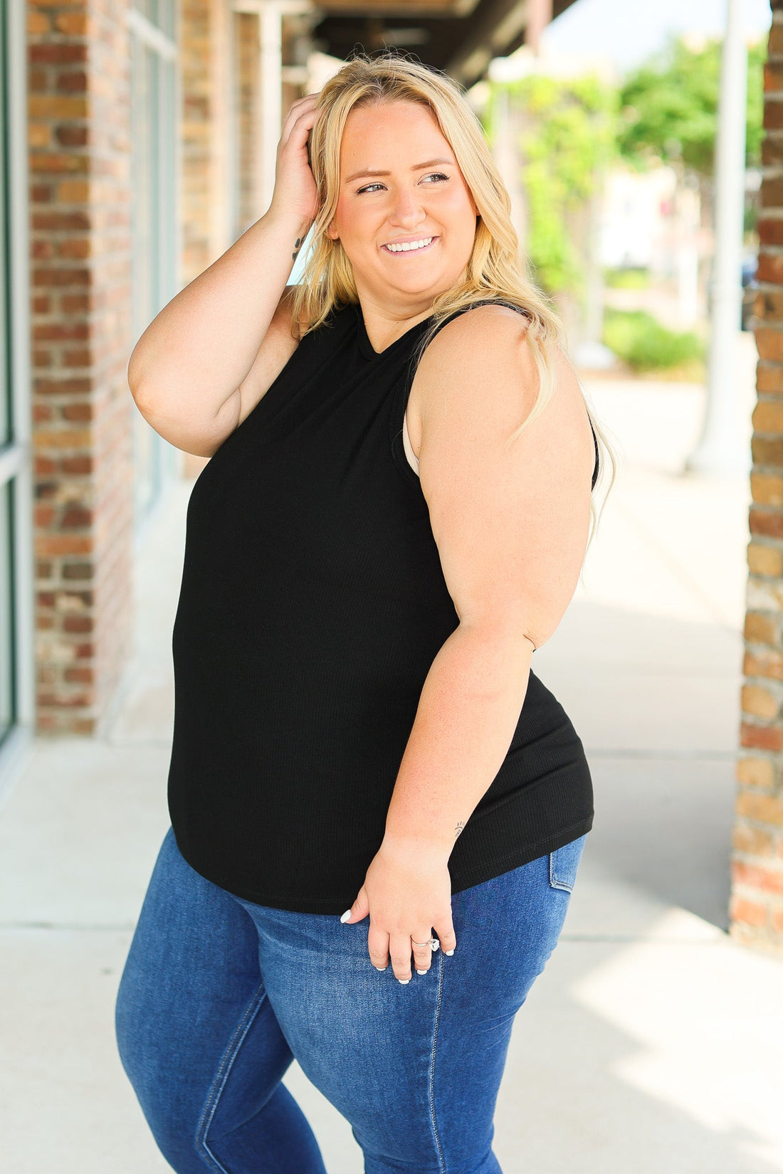 IN STOCK Tara Ribbed Tank - Black | Women&