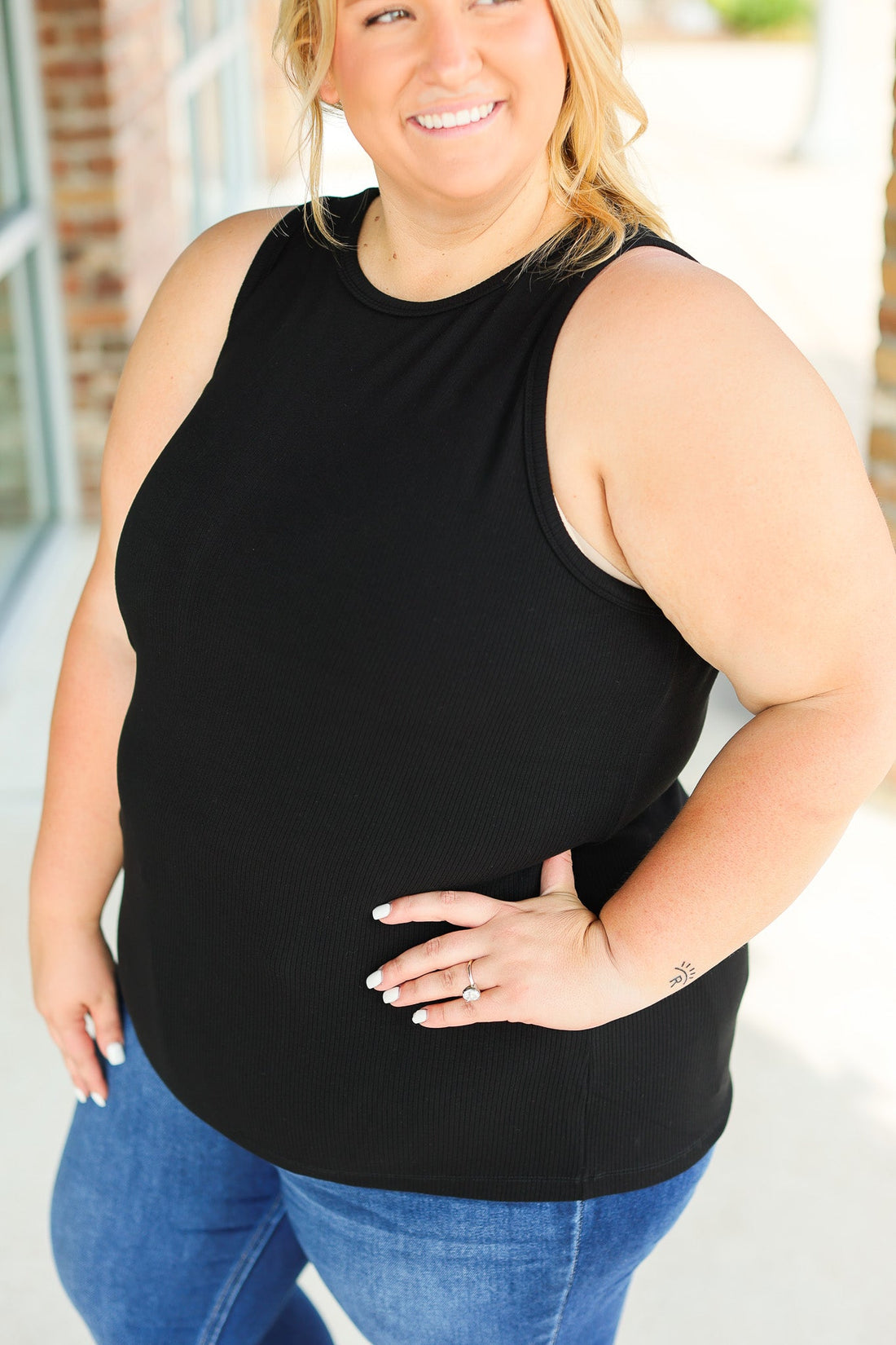 IN STOCK Tara Ribbed Tank - Black | Women&