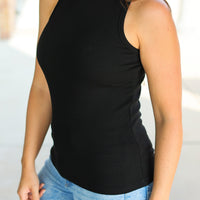 IN STOCK Tara Ribbed Tank - Black | Women's Tank Top