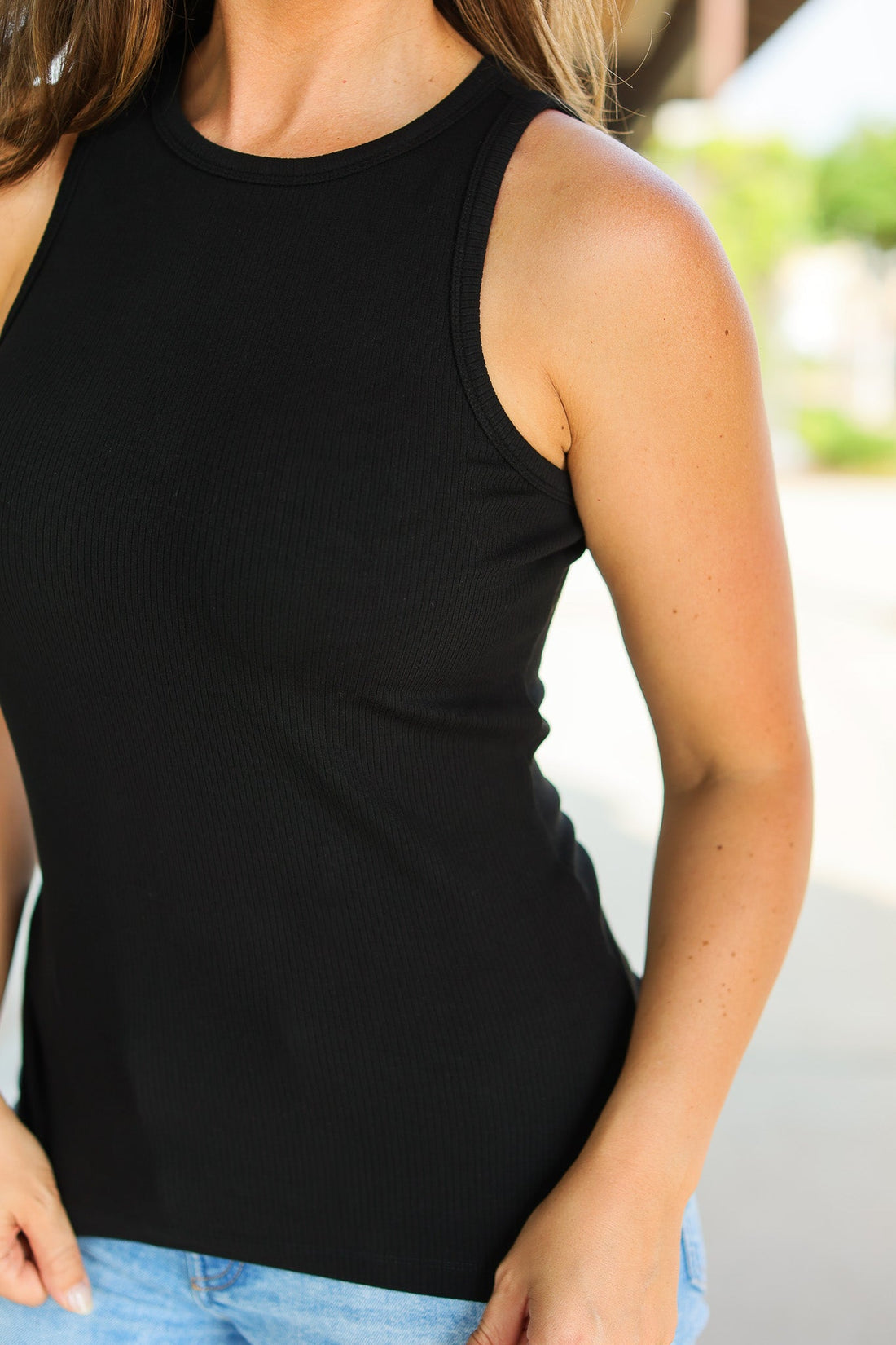 IN STOCK Tara Ribbed Tank - Black | Women&