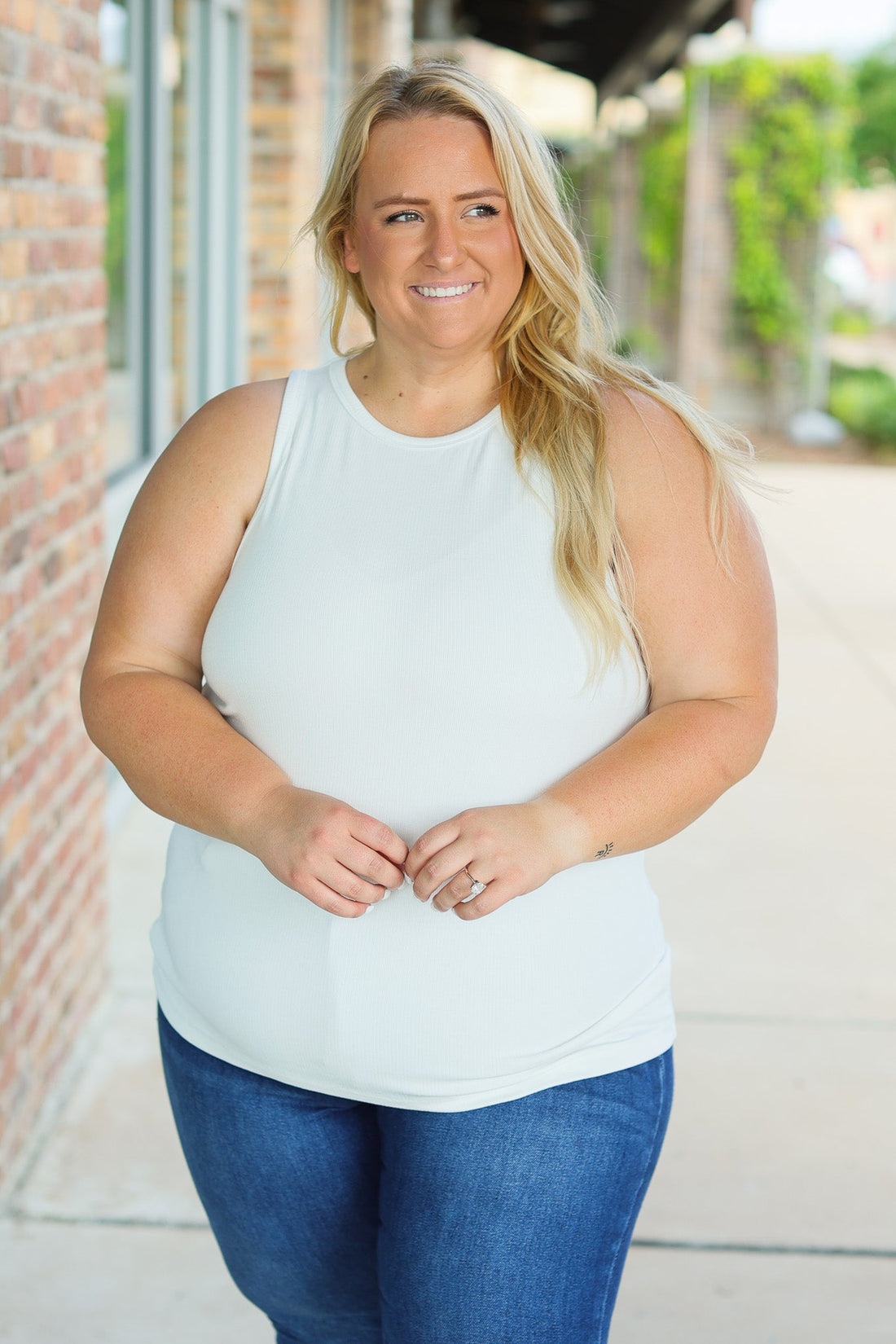 IN STOCK Tara Ribbed Tank - White | Women&