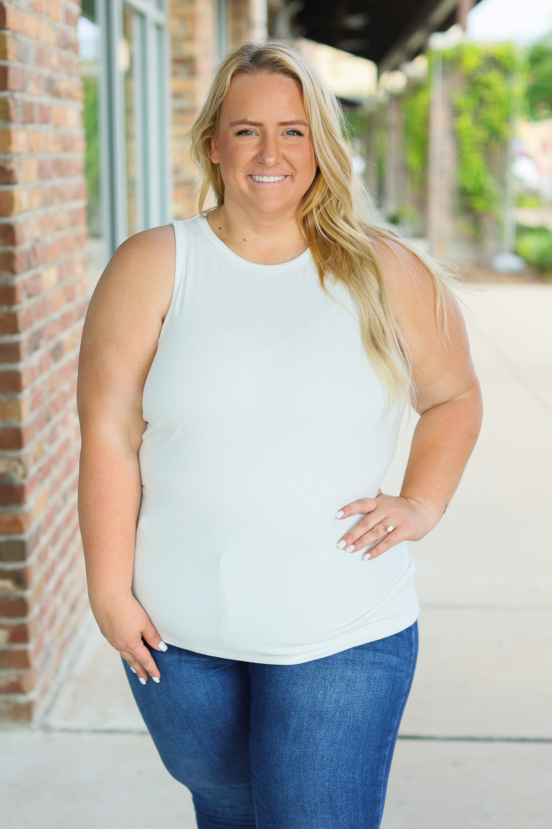 IN STOCK Tara Ribbed Tank - White | Women&