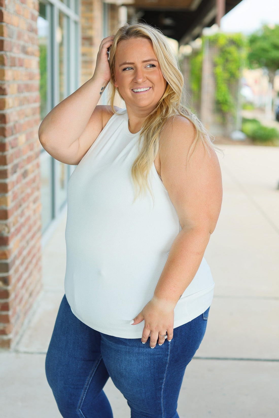 IN STOCK Tara Ribbed Tank - White | Women&