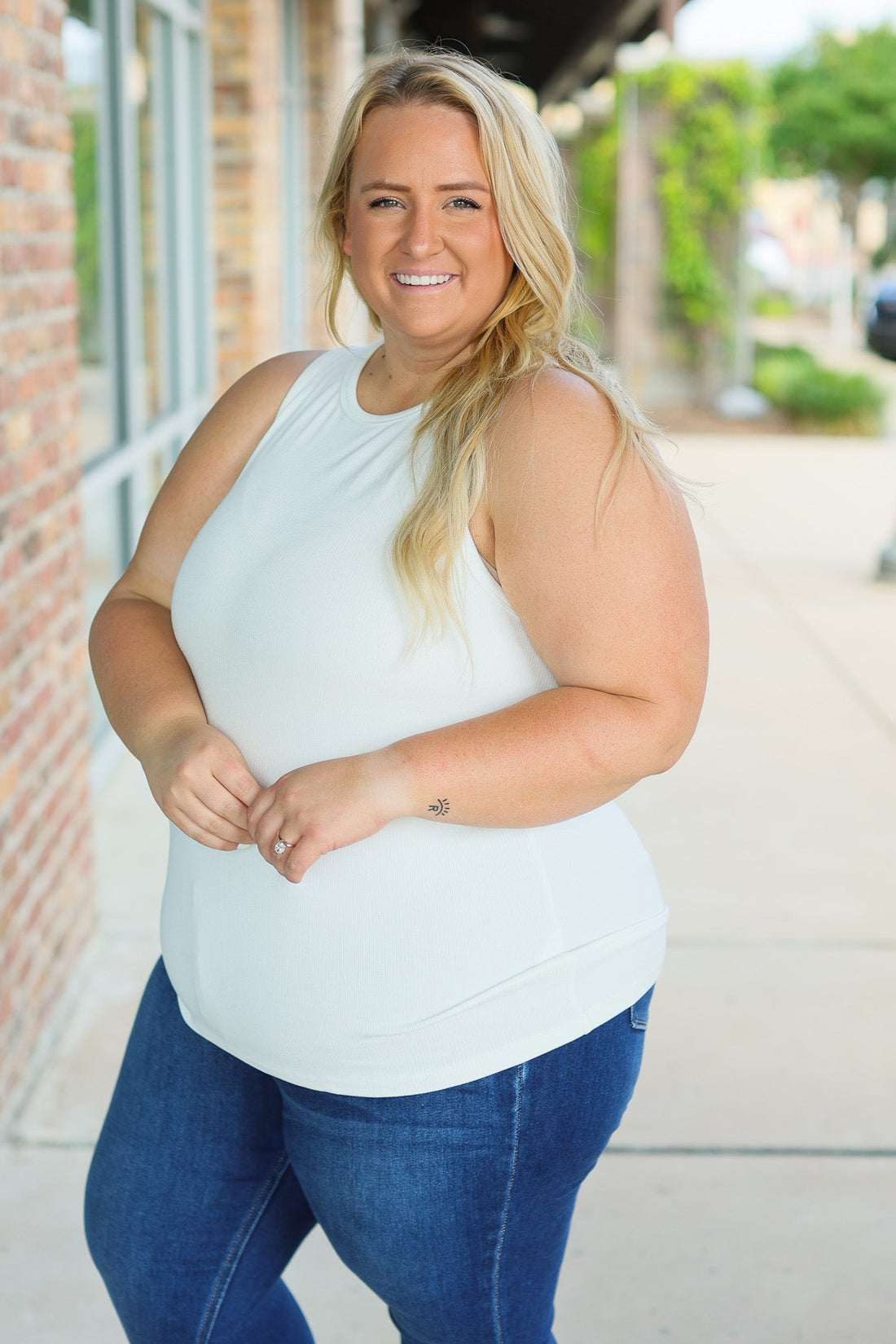 IN STOCK Tara Ribbed Tank - White | Women&