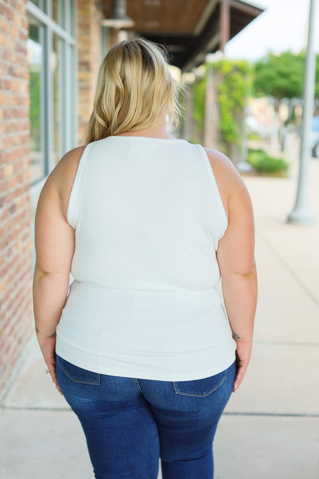 IN STOCK Tara Ribbed Tank - White | Women&