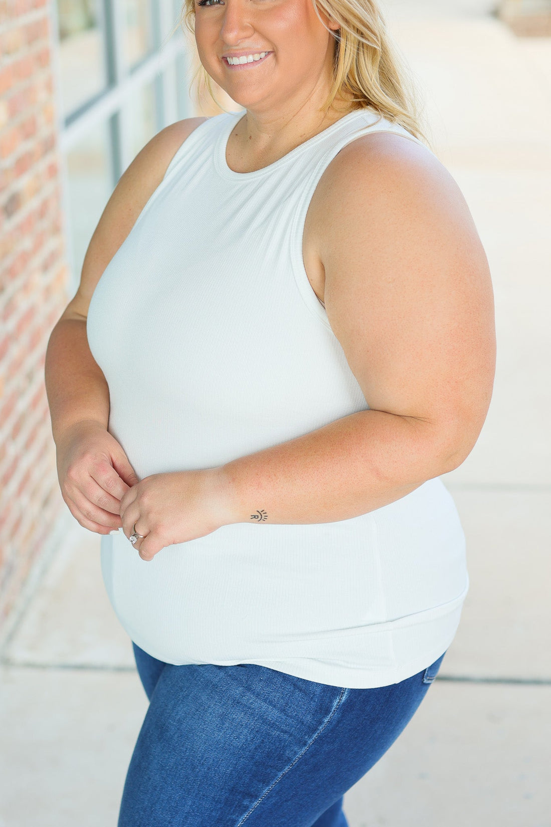 IN STOCK Tara Ribbed Tank - White | Women&