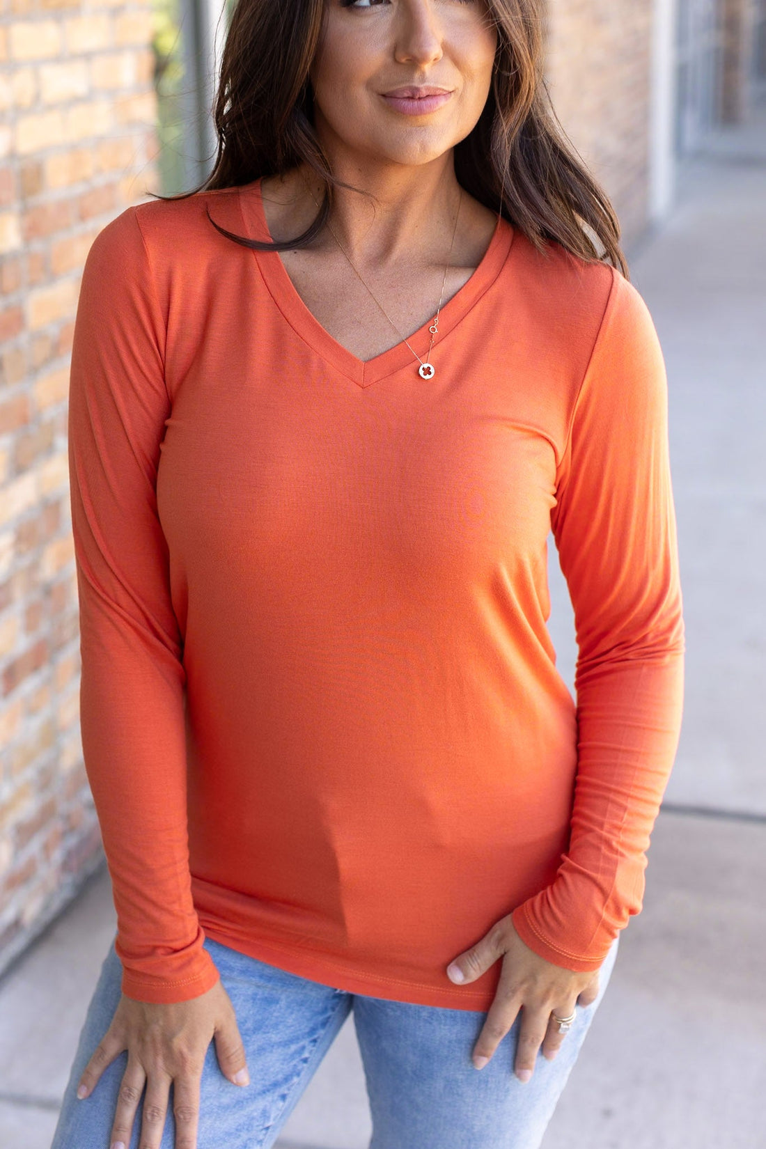 IN STOCK Larissa Long Sleeve - Pumpkin | Women&