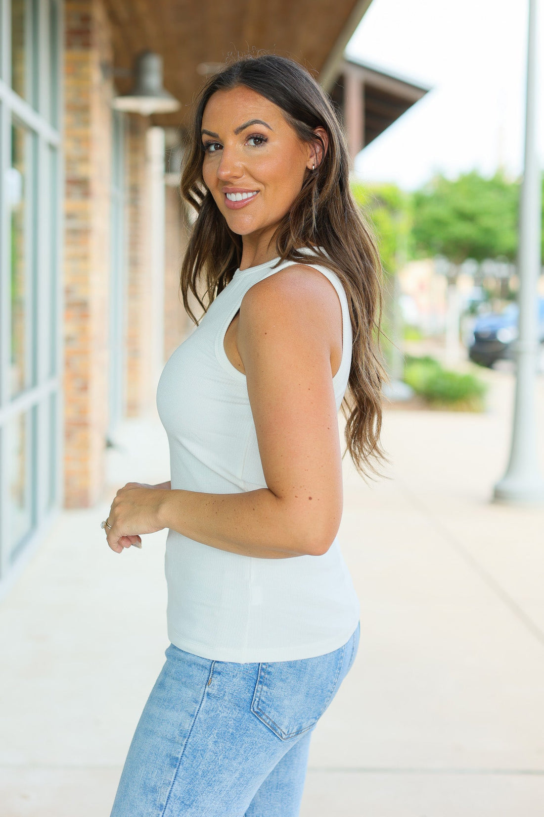 IN STOCK Tara Ribbed Tank - White | Women&