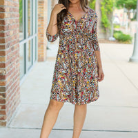 IN STOCK Taylor Dress - Mocha Floral | Women's Dress