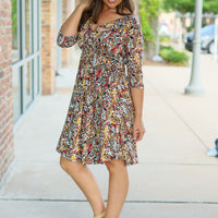 IN STOCK Taylor Dress - Mocha Floral | Women's Dress