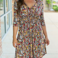 IN STOCK Taylor Dress - Mocha Floral | Women's Dress