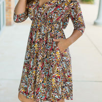 IN STOCK Taylor Dress - Mocha Floral | Women's Dress