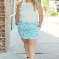 IN STOCK Sienna Skort - Aqua Micro Floral