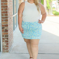 IN STOCK Sienna Skort - Aqua Micro Floral