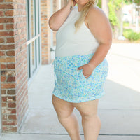 IN STOCK Sienna Skort - Aqua Micro Floral