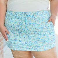 IN STOCK Sienna Skort - Aqua Micro Floral