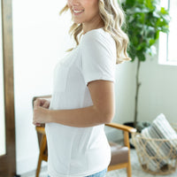 IN STOCK Sophie Pocket Tee - White | Women's Short Sleeve