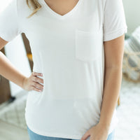 Sophie Pocket Tee - White | Women's Short Sleeve