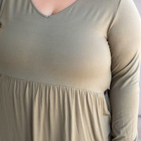 IN STOCK Long Sleeve Sarah Ruffle - Olive | Women's Top